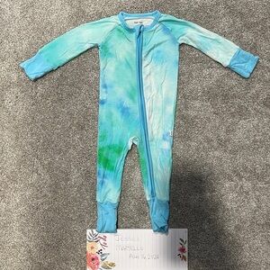 Tidepool Watercolor Little Sleepies Zippy